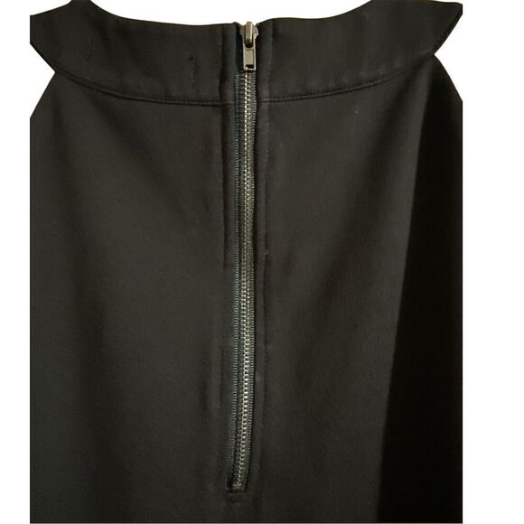 Ro & De Black Dressy Sleeveless Top Back Zipper Back Sheer Diamond Mesh Cutouts - Picture 5 of 9